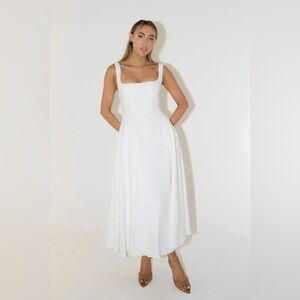 Odd Muse Dress Midi - The Ultimate Muse High Waist Square Neck Midi